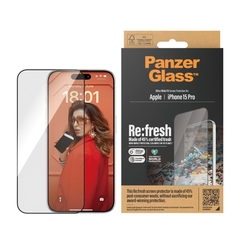 PanzerGlass iPhone 15 Pro, UWF w. Aligner