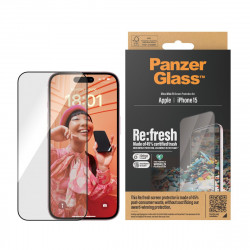 PanzerGlass Screen Protector iPhone 15, UWF w. EasyAligner 2
