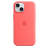 Apple Silikon Case iPhone 15 mit MagSafe (guave)