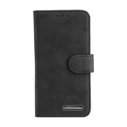 COMMANDER BOOK CASE ELITE Black Leder für Samsung A34 5G