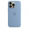 Apple Silikon Case iPhone 15 Pro Max mit MagSafe (winterblau)