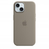 Apple Silikon Case iPhone 15 mit MagSafe (tonbraun)