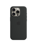 Apple Silikon Case iPhone 15 Pro mit MagSafe (schwarz)