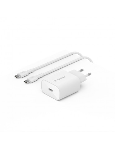 Belkin 25W USB-C Ladegerät PowerDelivery, inkl. Kabel 1m, weiß