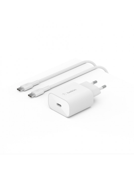 Belkin 25W USB-C Ladegerät PowerDelivery, inkl. Kabel 1m, weiß Belkin 25W USB-C Ladegerät PowerDelivery, inkl. Kabel 1m, weiß