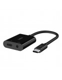 Belkin RockStar 3,5mm-Klinken-Audio- und USB-C-Ladeadapter blk