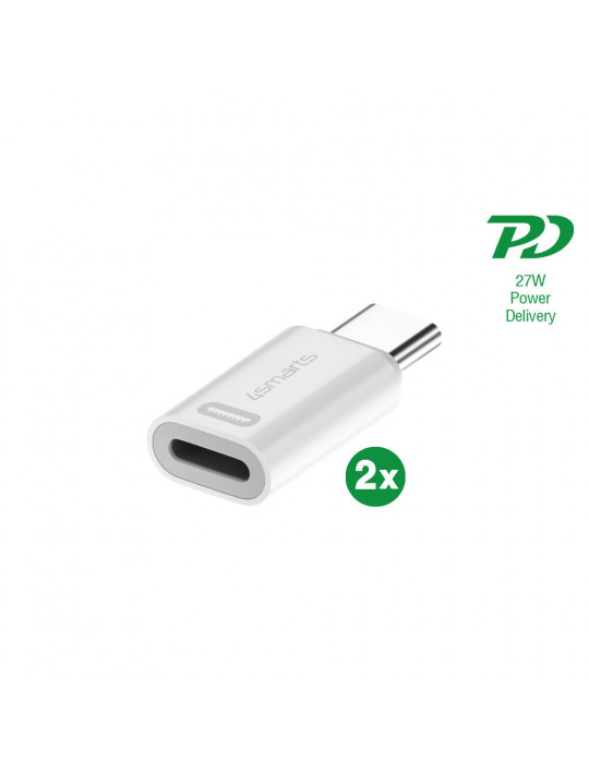 4smarts Adapter Lightning auf USB-C PD 27W 2er Set 4smarts Adapter Lightning auf USB-C PD 27W 2er Set