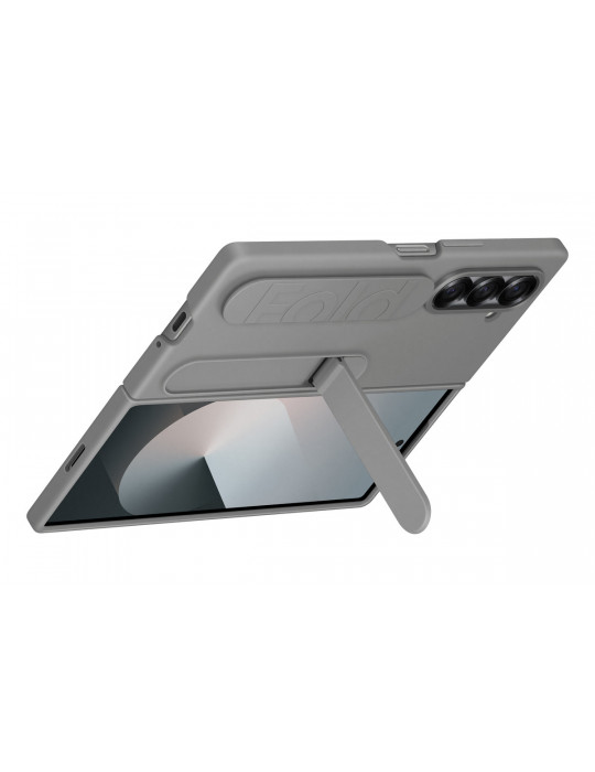 Samsung Silicone Stand Case with Strap für Galaxy Fold6, Grau