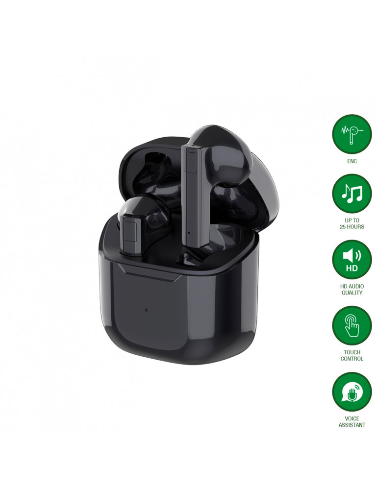 4smarts True Wireless Bluetooth SkyBuds 2 ENC, schwarz