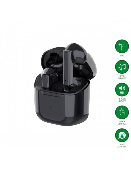 4smarts True Wireless Bluetooth SkyBuds 2 ENC, schwarz