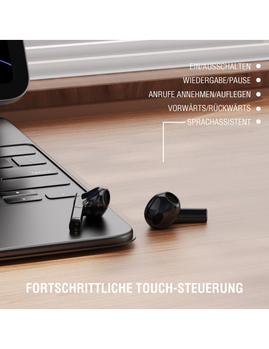 4smarts True Wireless Bluetooth SkyBuds 2 ENC, schwarz