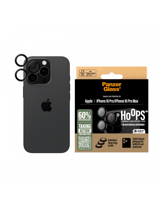 PanzerGlass Hoops Black Lens Protector iPhone 16 Pro/16 Pro Ma