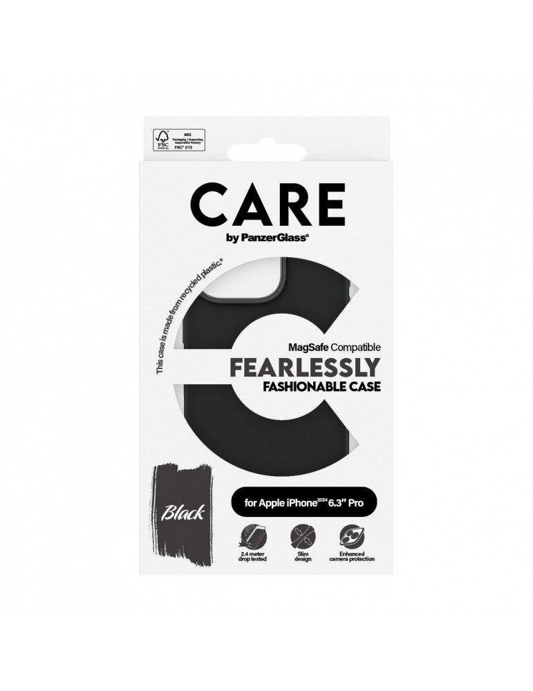 CARE Case Fashion Black MagSAFE  iPhone 16 Pro