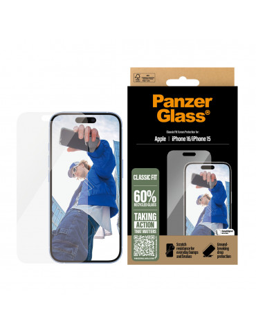 PanzerGlass  iPhone 16 Classic Fit