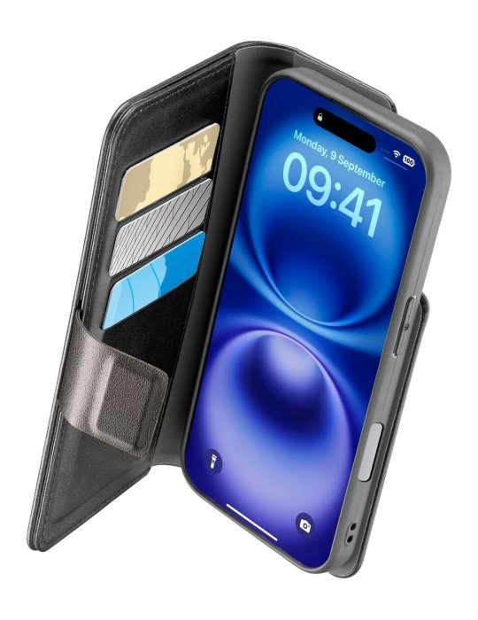 Cellularline Book Agenda 2 Case iPhone 16 Black