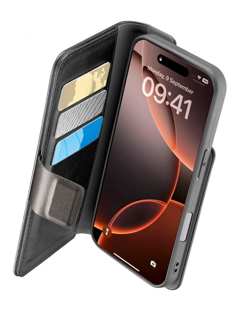 Cellularline Book Agenda 2 Case iPhone 16 Pro Max Black