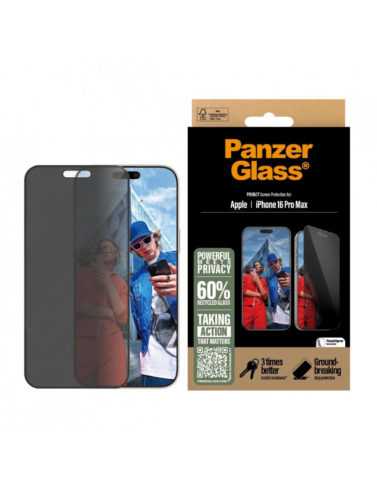 PanzerGlass Privacy iPhone 16 Pro Max UWF