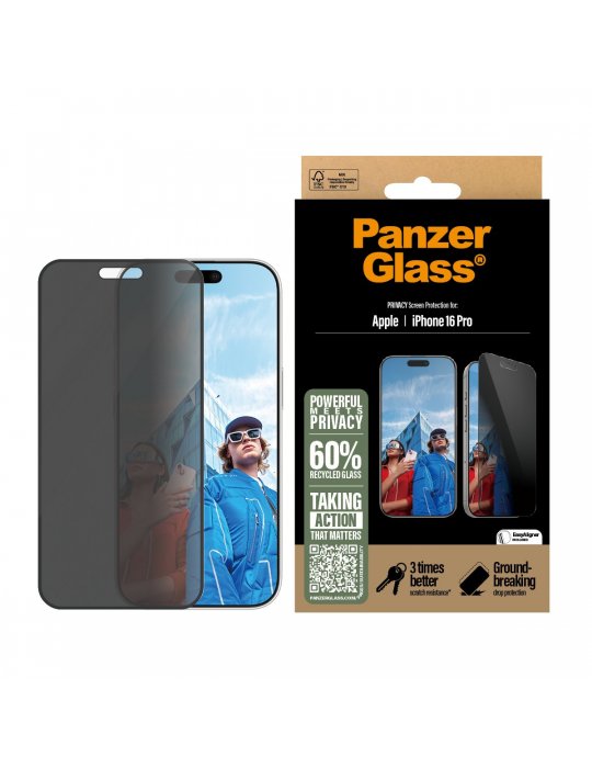 PanzerGlass Privacy iPhone 16 Pro UWF