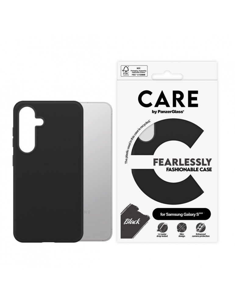 CARE Fashionable Case Black Samsung Galaxy S25 CARE Fashionable Case Black Samsung Galaxy S25