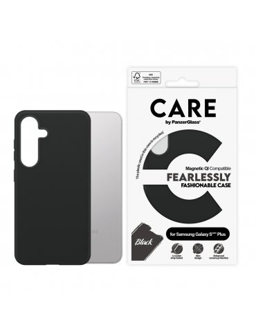 CARE Fashionable Case Black w. QI Compatible Galaxy S25 Plus