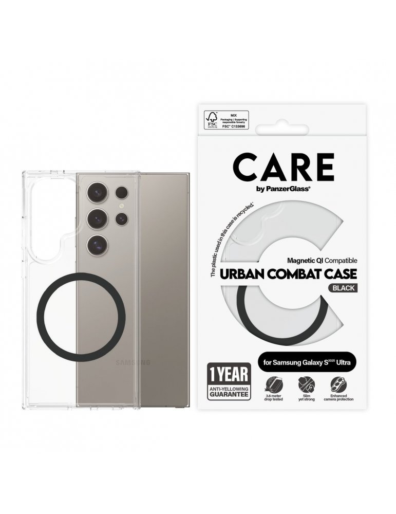 CARE Flagship Case Clear/Black QI Compatible Galaxy S25 Ultra CARE Flagship Case Clear/Black QI Compatible Galaxy S25 Ultra