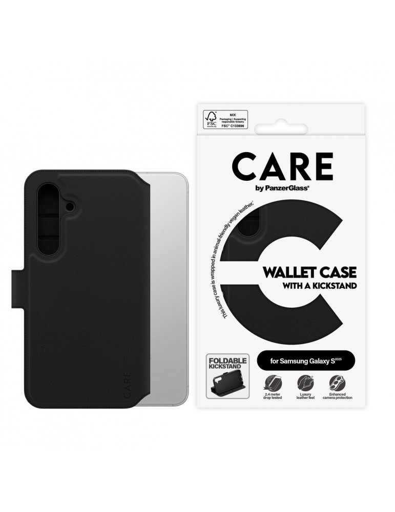 CARE Feature Wallet Case w. Kickstand Samsung Galaxy S25