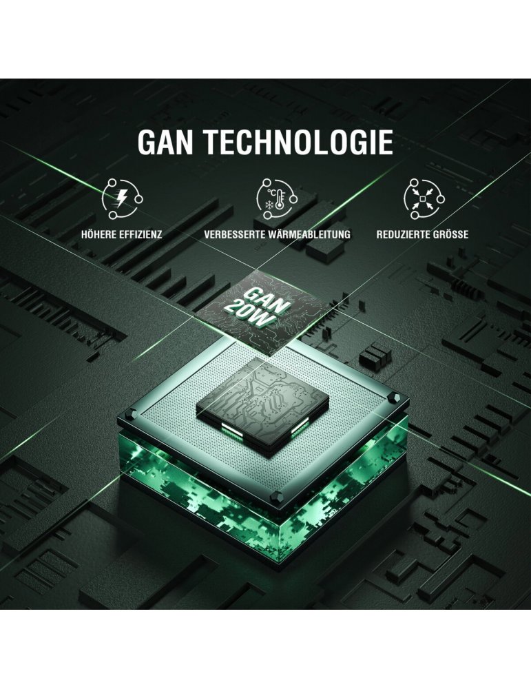 4smarts Ladegerät PDPlug Duos Slim 20W GaN USB-C/A+USB-C Kabel