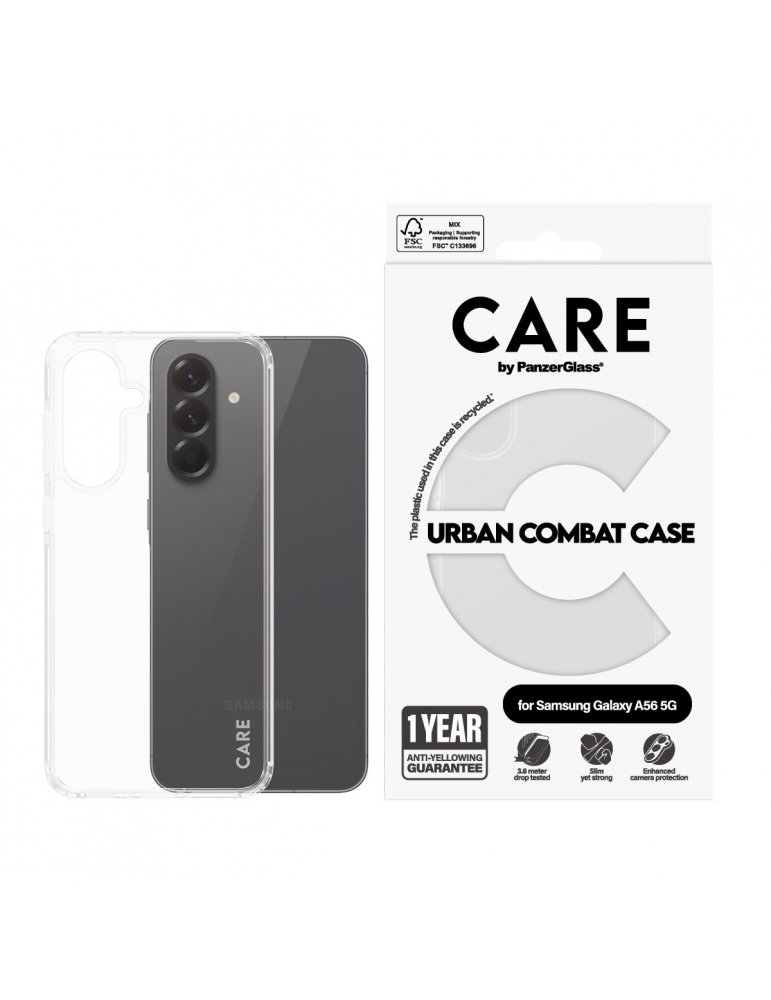 CARE Flagship Case Clear w. Clear Frame Galaxy A56 5G