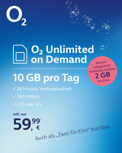 Der neue O2 Unlimited on demand